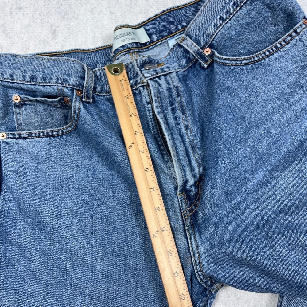 Vintage Levis 505 Jeans Men 36x32 Straight Leg Regular Fit Med Wash Y2K 2003 - Picture 13 of 14